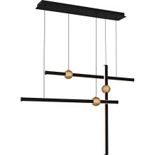 Quoizel PCHVK144MBK - Harvick Matte Black Linear Chandelier