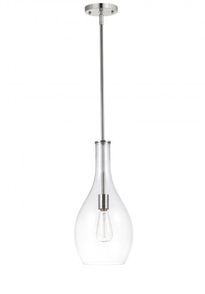 Marysa 1 Light Glass Pendant - Clear