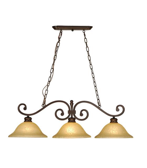 Three Light Oil Rubbed Bronze Island Light