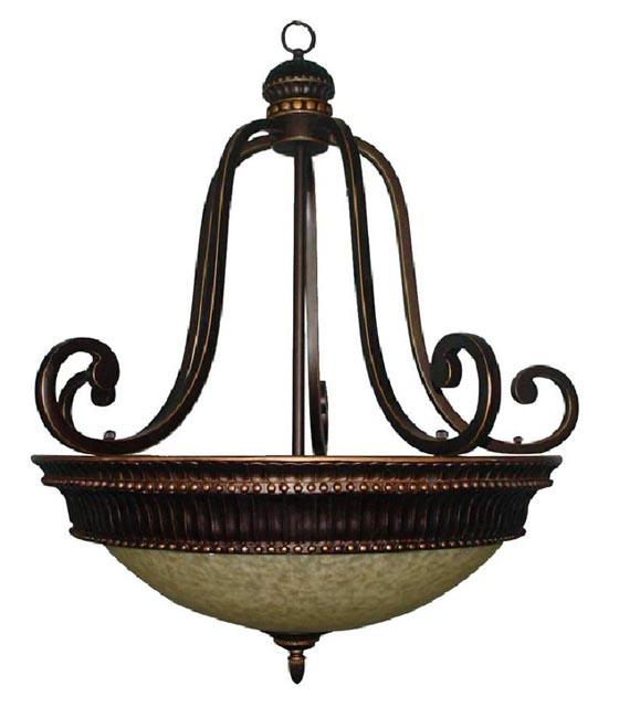 Four Light Oil Rubbed Bronze Multi Light Pendant