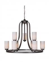 Mariana 550983 - Nine Light Urban Bronze Up Chandelier