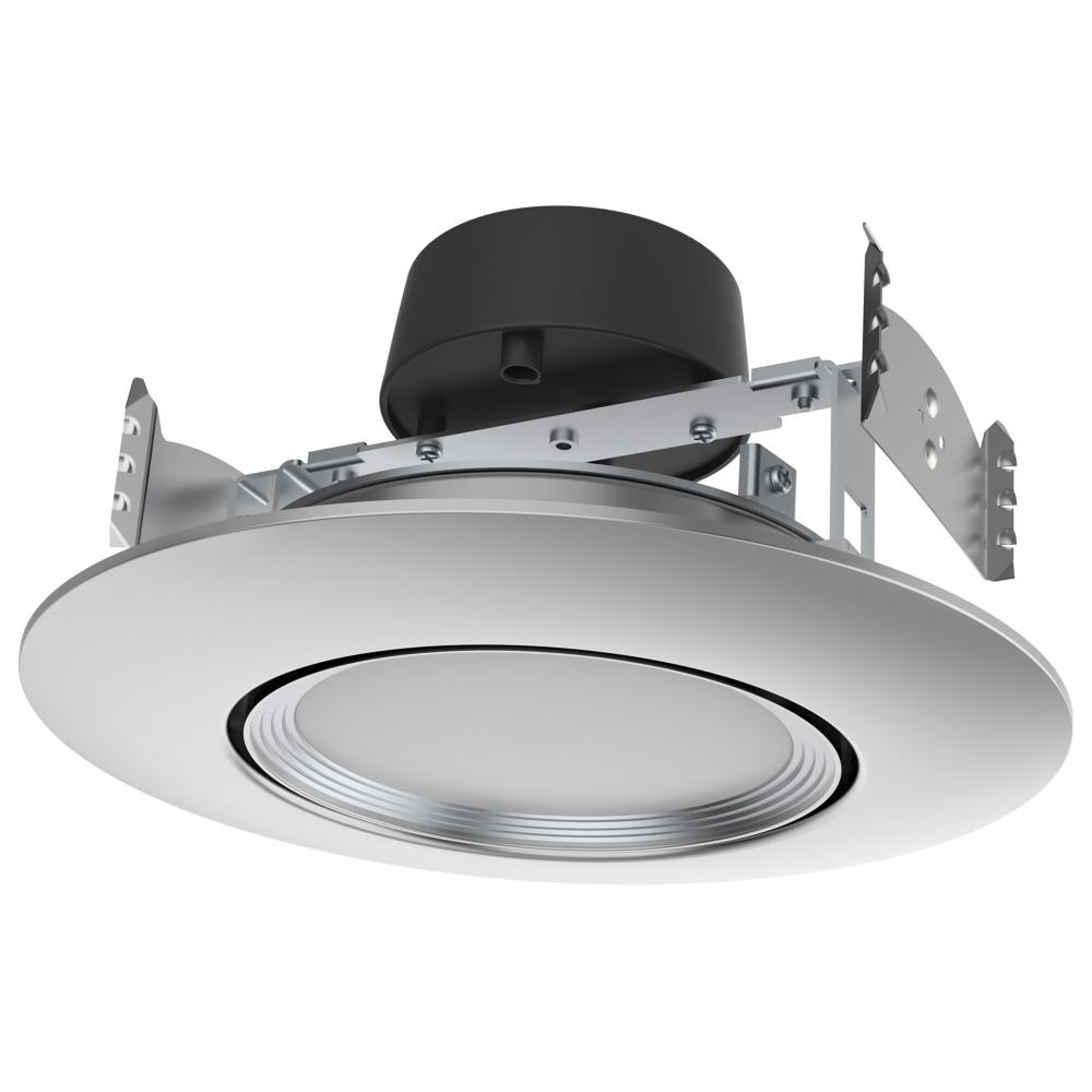 10.5 Watt; LED Retrofit Downlight; Gimbaled; 120 Volt; CCT Selectable; Brushed Nickel Finish