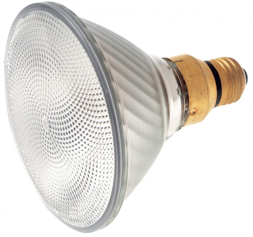 80 Watt; Halogen; PAR38; Clear; 1500 Average rated hours; 1600 Lumens; Medium Skirted base; 120 Volt