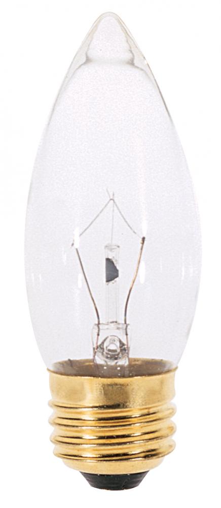 25 Watt B11 Incandescent; Clear; 1500 Average rated hours; 210 Lumens; Medium base; 120 Volt