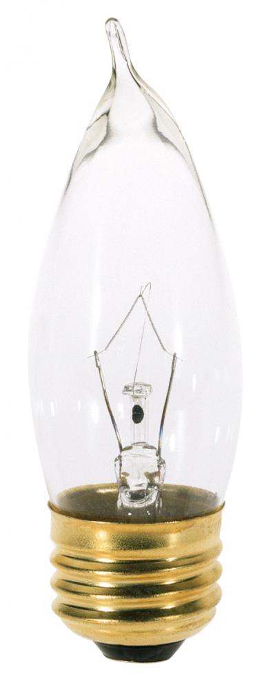 25 Watt CA10 Incandescent; Clear; 1500 Average rated hours; 210 Lumens; Medium base; 120 Volt;