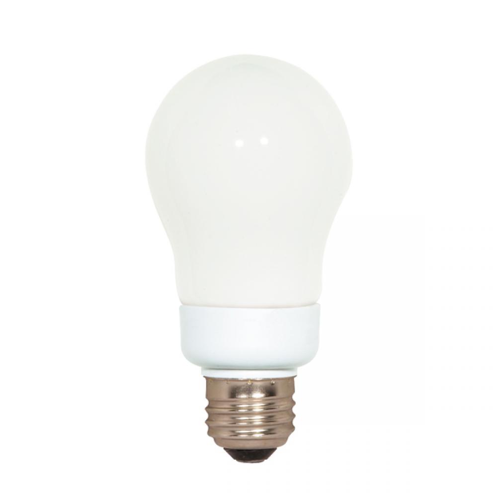 9 Watt; A19 Compact Fluorescent; 5000K; 82 CRI; Medium base; 120 Volt