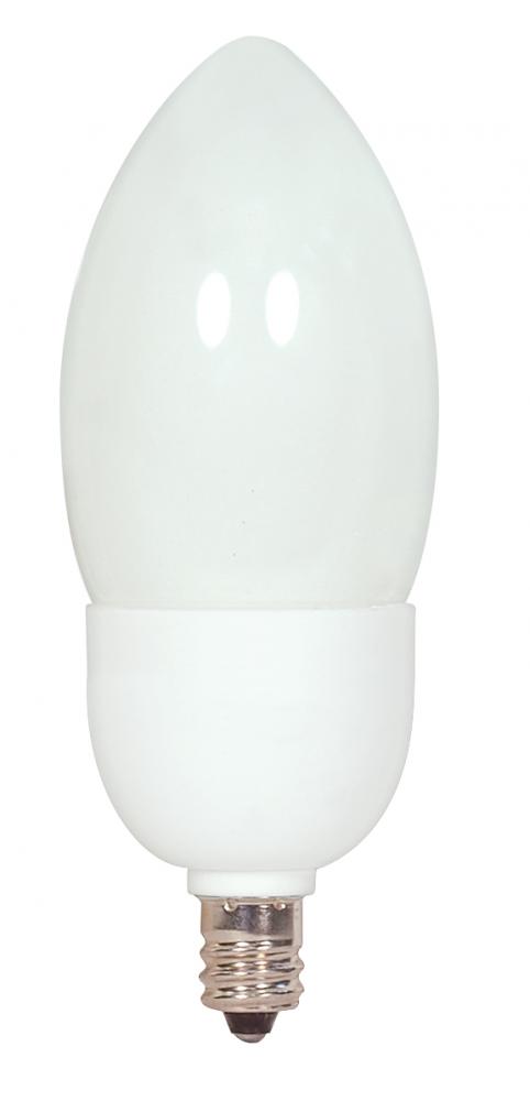 7 Watt; B11 Compact Fluorescent; 5000K; 82 CRI; Candelabra base; 120 Volt