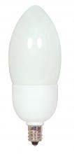 Satco Products Inc. S5587 - 7 Watt; B11 Compact Fluorescent; 5000K; 82 CRI; Candelabra base; 120 Volt