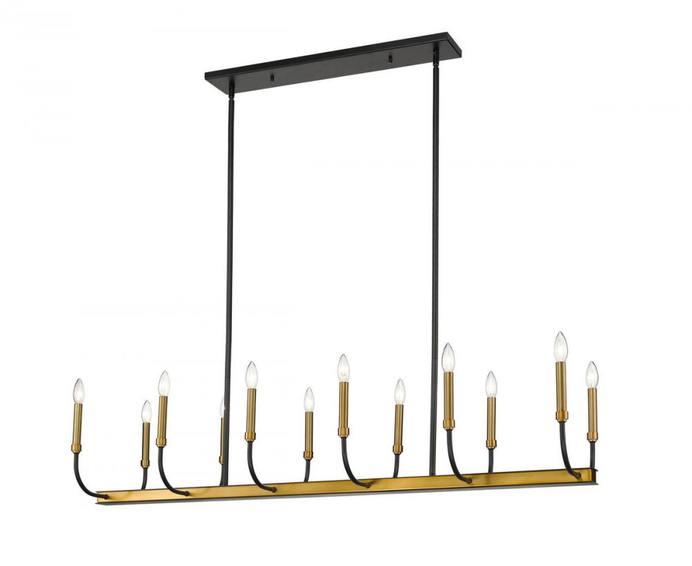 12 Light Linear Chandelier