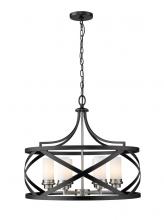 Z-Lite 481P24-MB-BN - 6 Light Chandelier