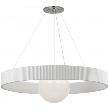 Visual Comfort & Co. Signature Collection WS 5002PN/WHT-WG - Arena 53" Ring and Globe Chandelier