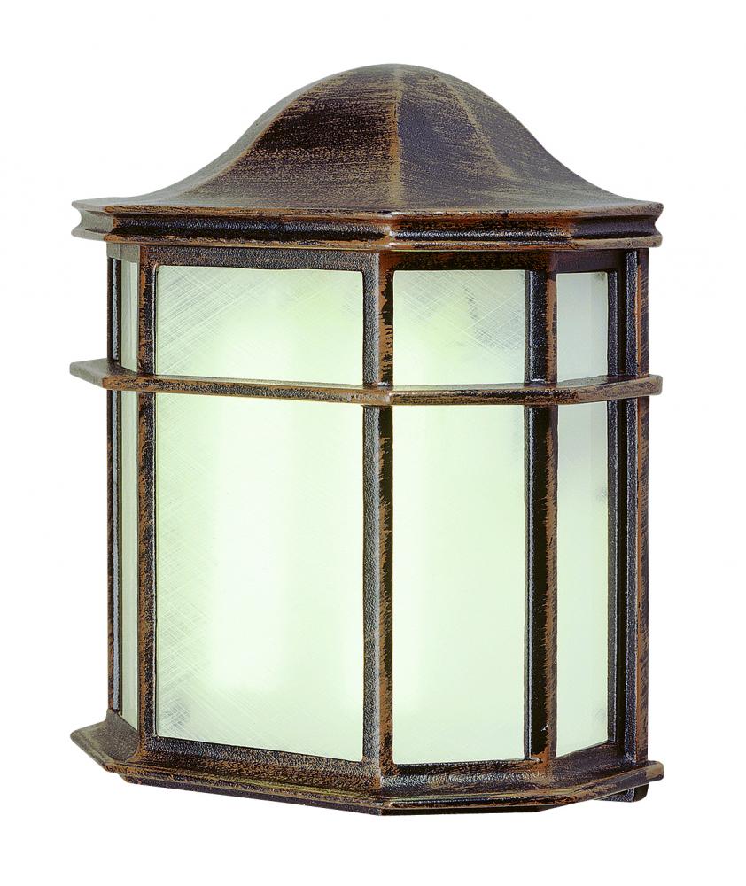 Andrews 1-Light Frosted Glass, Flush Mount Outdoor Pocket Lantern