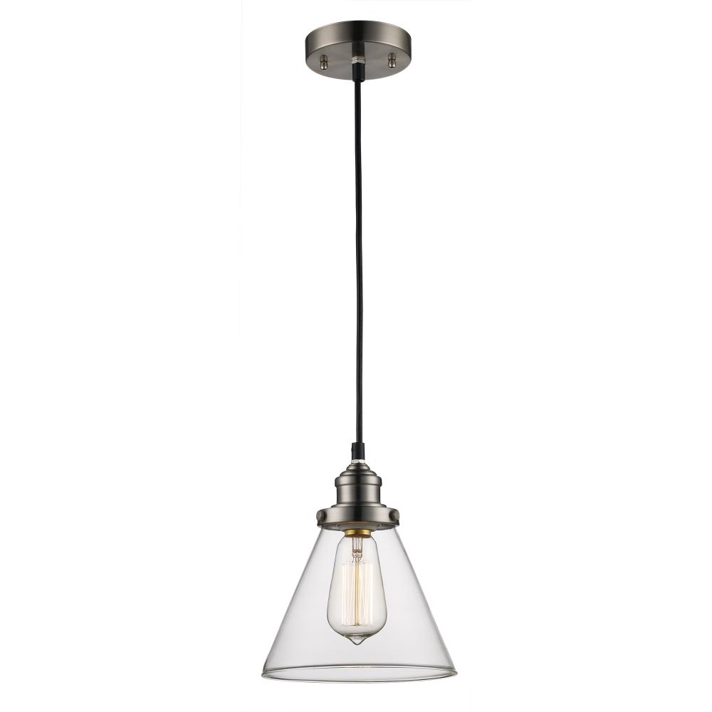 Jenny 7.5-In. Clear Glass Cone, 1-Light Mini Pendant