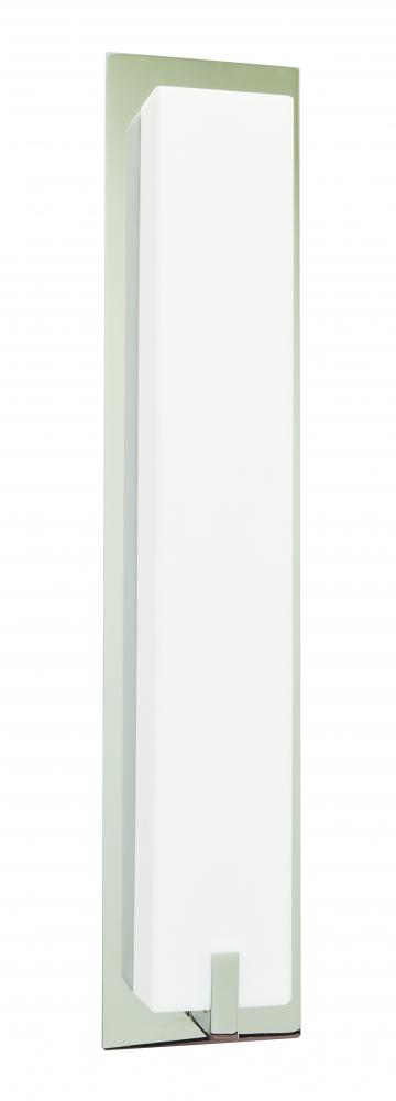 Sinclair 18'' LED Sconce - Satin Nickel Finish - White Acrylic Shade