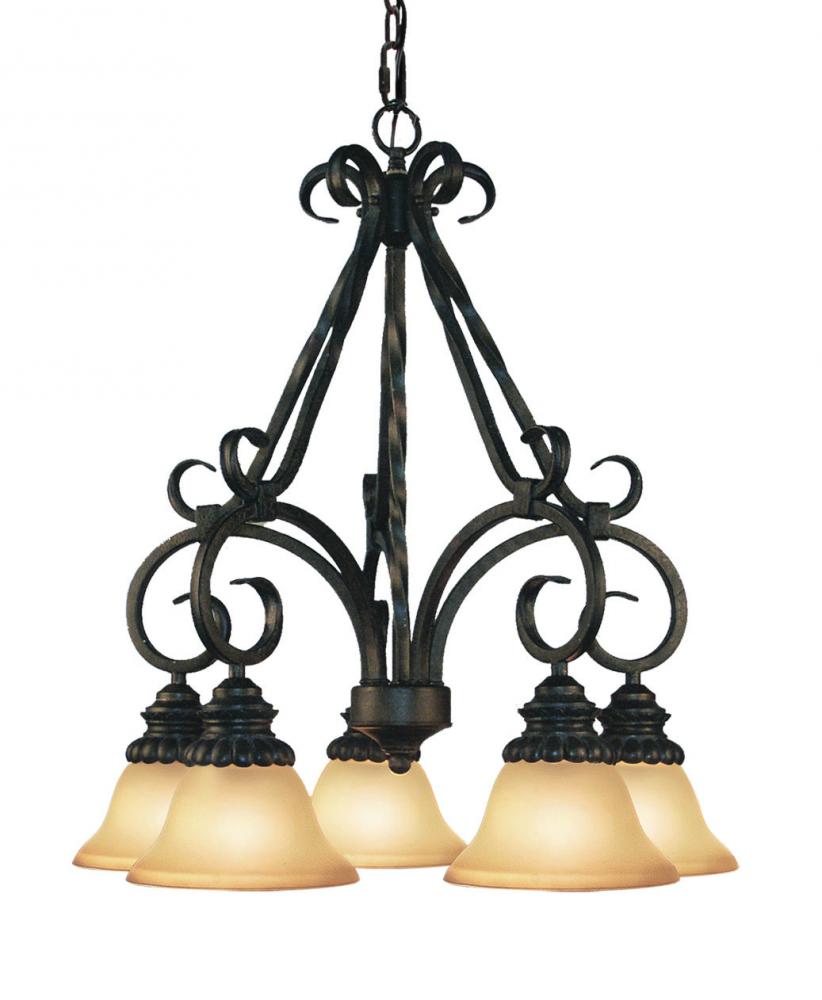 Bronze Down Chandelier