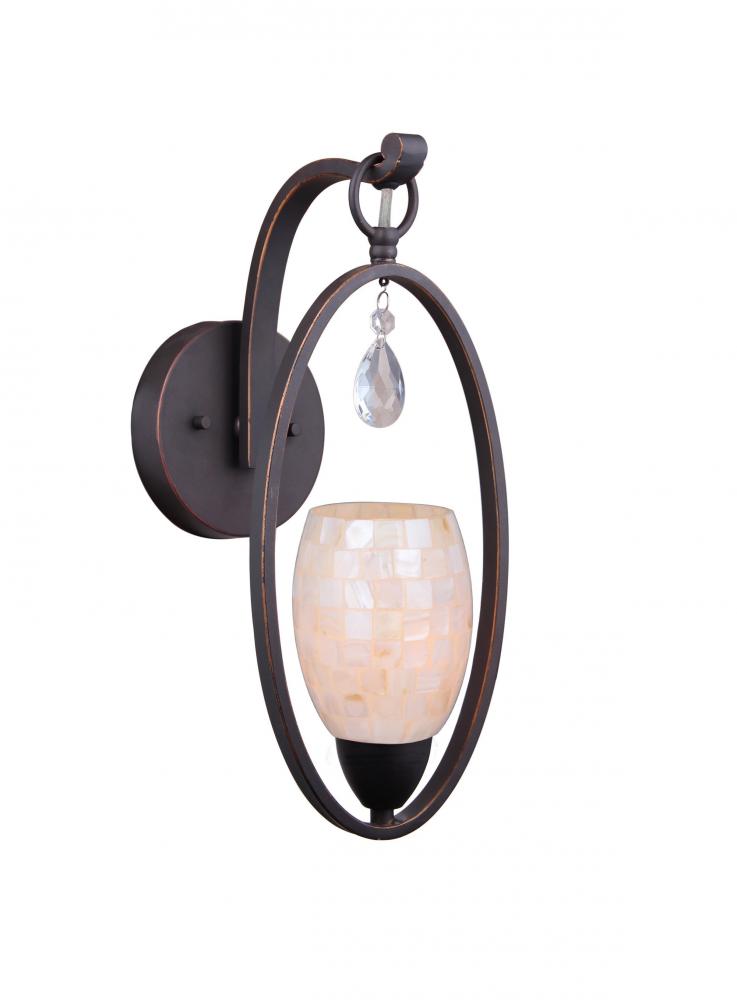 Woodbridge Lighting 15741MEB-C20407 Olivia Pearl Wall Sconce