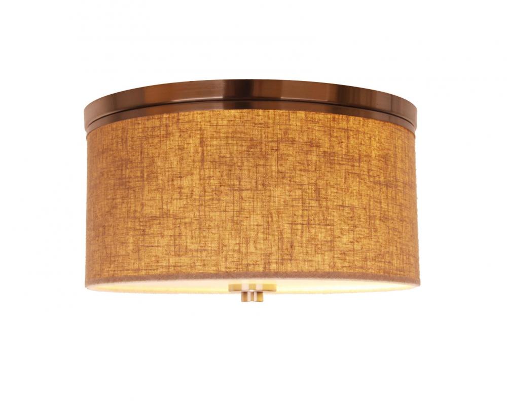 Woodbridge Lighting 15830STN-S11501 Hudson Fabric Shade Flush Mount