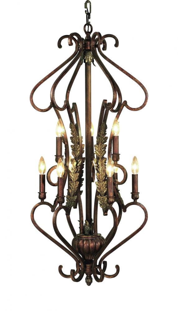 Bronze Open Frame Foyer Hall Fixture