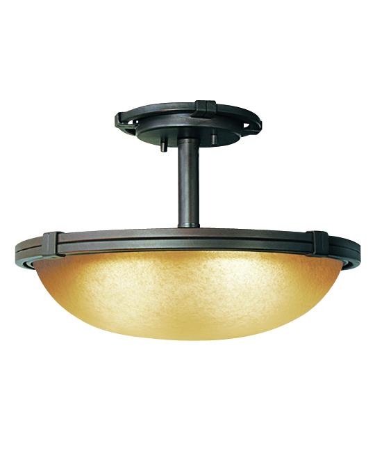 Bronze Bowl Semi-Flush Mount