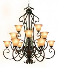 Woodbridge 12068-AGB - Bronze Up Chandelier