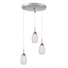 Woodbridge 13224STN-C20401 - Woodbridge Lighting 13224STN-C20401 Venezia Opal 3-Light Cluster