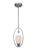 Woodbridge 15720STN-C20401 - Woodbridge Lighting 15720STN-C20401 Olivia Opal Glass Mini-pendant