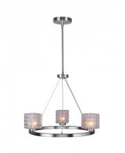 Woodbridge 16313STN-C80410 - Woodbridge Lighting 16313STN-C80410 Charlotte 3-Light Chandelier