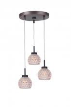 Woodbridge 16324MEB-C00510 - Woodbridge Lighting 16324MEB-C00510 Charlotte 3-Light Cluster Pendant