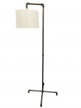 House of Troy ST601-GT - Studio Industrial Granite Downbridge Floor Lamp With Fabric Shade