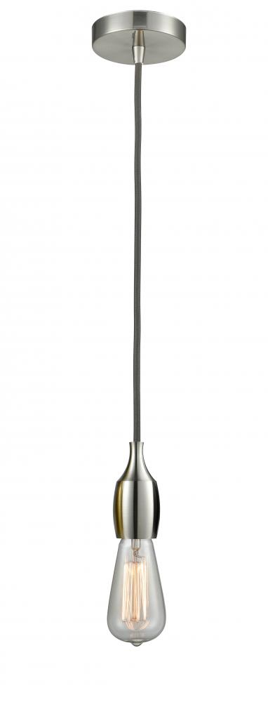 Chelsea - 1 Light - 2 inch - Satin Nickel - Cord hung - Mini Pendant