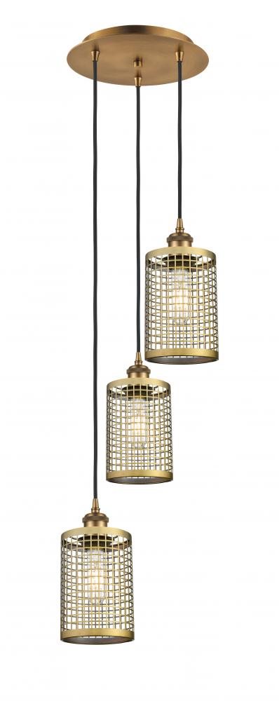 Nestbrook - 3 Light - 11 inch - Brushed Brass - Cord hung - Multi Pendant