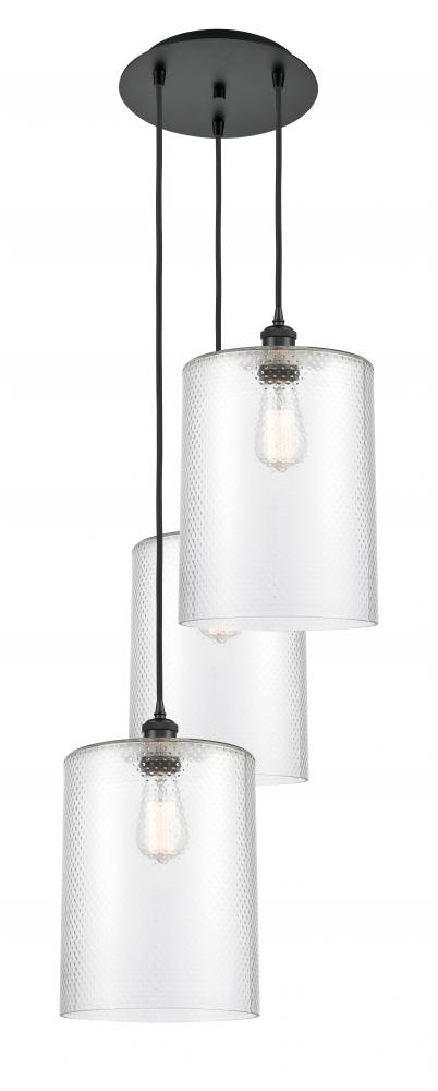 Cobbleskill - 3 Light - 16 inch - Matte Black - Cord Hung - Multi Pendant