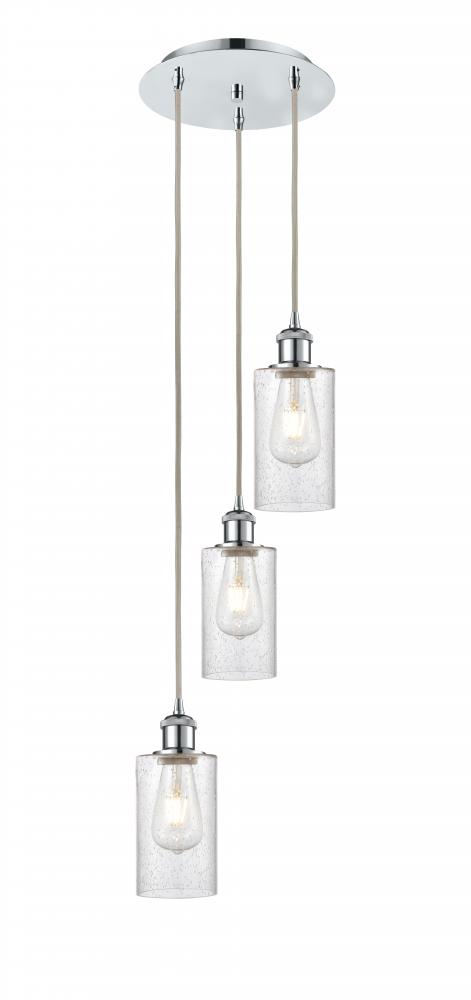 Clymer - 3 Light - 10 inch - Polished Chrome - Cord Hung - Multi Pendant