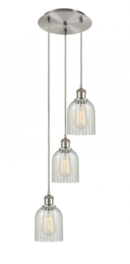 Caledonia - 3 Light - 12 inch - Brushed Satin Nickel - Cord Hung - Multi Pendant