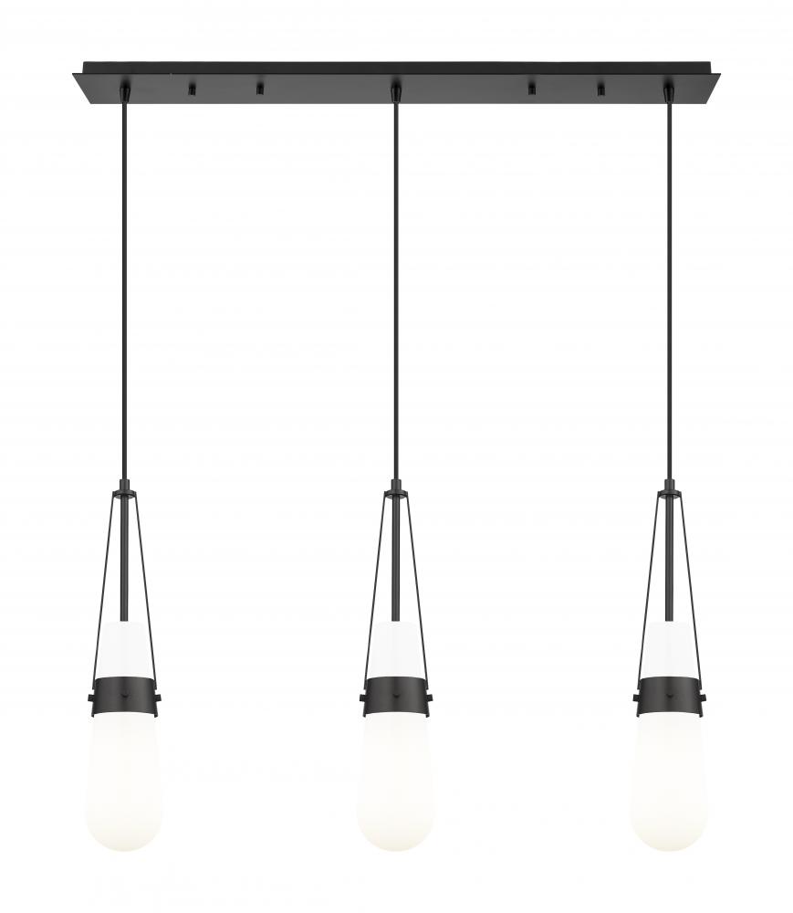 Milan - 3 Light - 36 inch - Matte Black - Linear Pendant