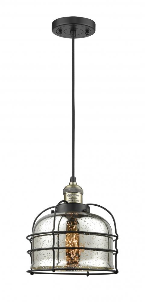 Bell Cage - 1 Light - 9 inch - Black Antique Brass - Cord hung - Mini Pendant