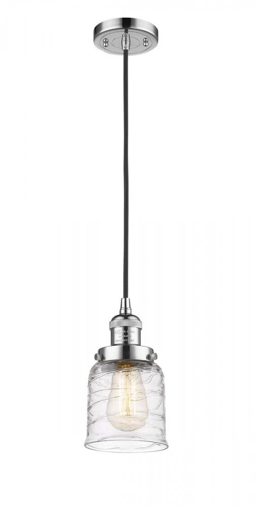 Bell - 1 Light - 5 inch - Polished Chrome - Cord hung - Mini Pendant