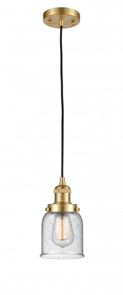 Bell - 1 Light - 5 inch - Satin Gold - Cord hung - Mini Pendant