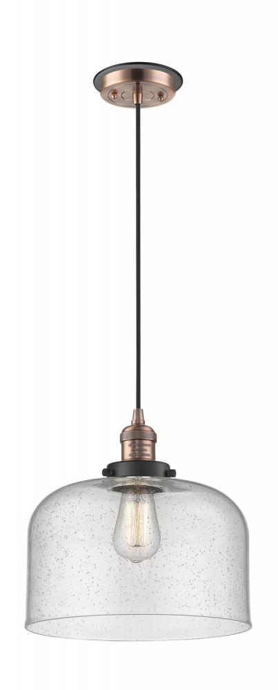 Bell - 1 Light - 12 inch - Antique Copper - Cord hung - Mini Pendant