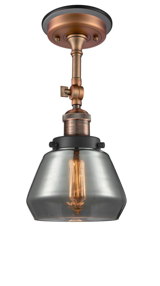 Fulton - 1 Light - 7 inch - Antique Copper - Semi-Flush Mount