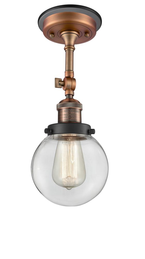 Beacon - 1 Light - 6 inch - Antique Copper - Semi-Flush Mount