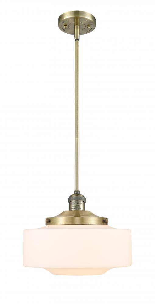 Bridgeton - 1 Light - 12 inch - Antique Brass - Stem Hung - Mini Pendant