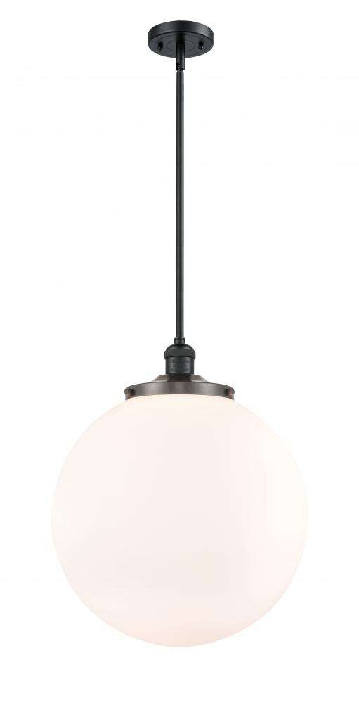 Beacon - 1 Light - 16 inch - Matte Black - Stem Hung - Pendant