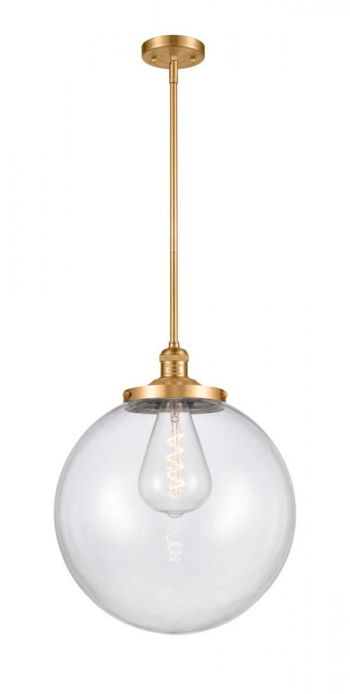 Beacon - 1 Light - 16 inch - Satin Gold - Stem Hung - Pendant