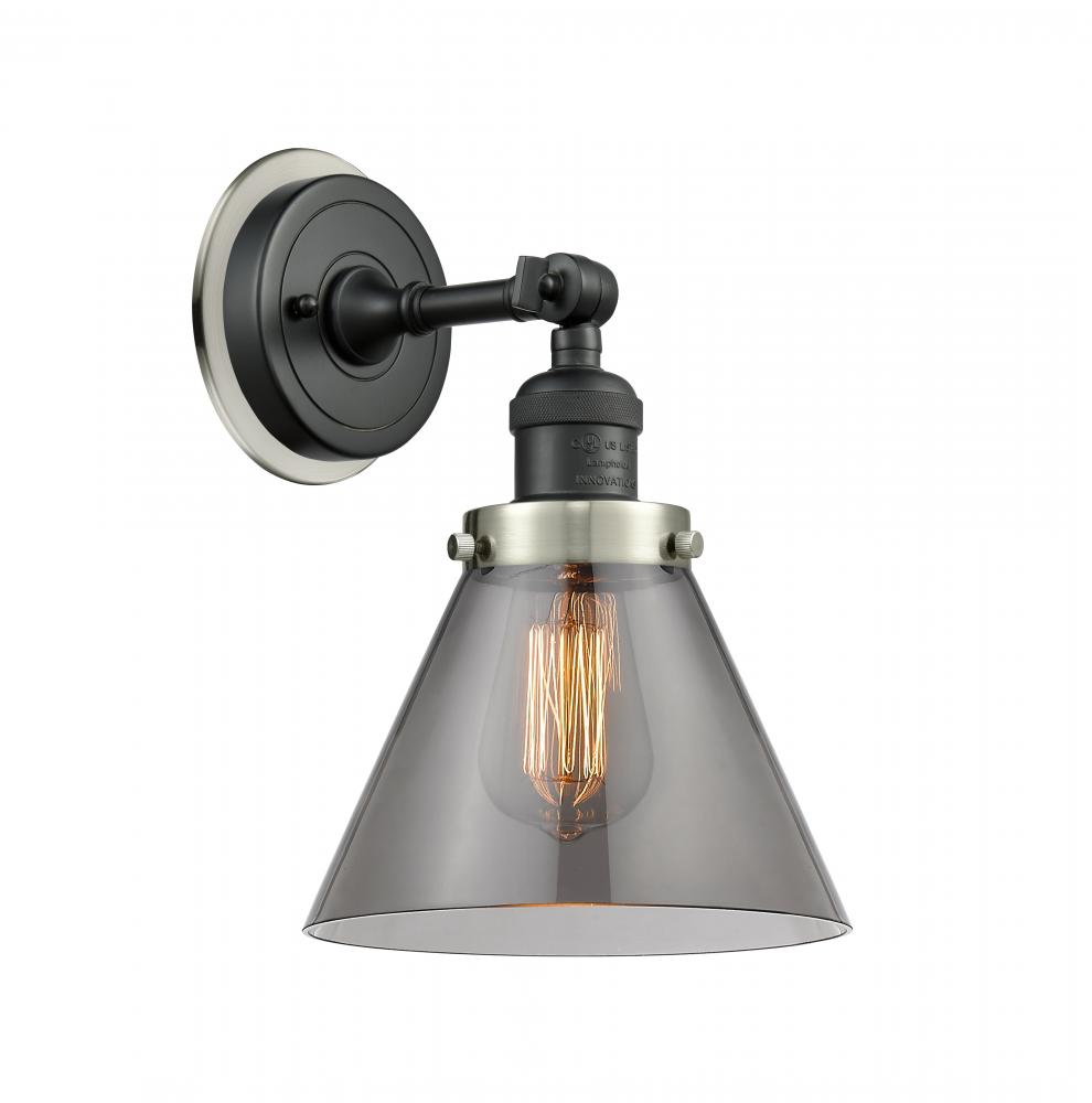 Cone - 1 Light - 8 inch - Matte Black - Sconce