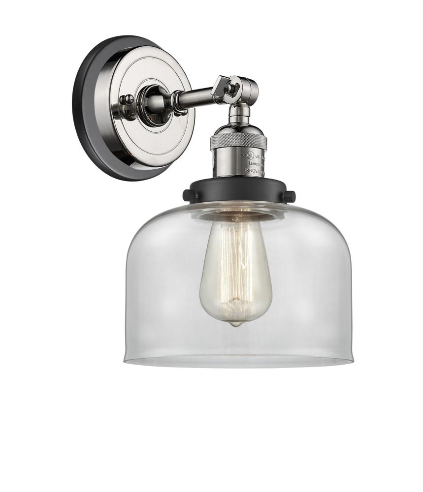 Bell - 1 Light - 8 inch - Polished Nickel - Sconce