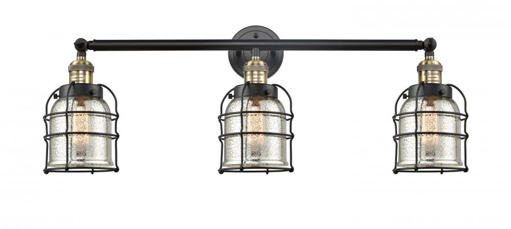 Bell Cage - 3 Light - 31 inch - Black Antique Brass - Bath Vanity Light