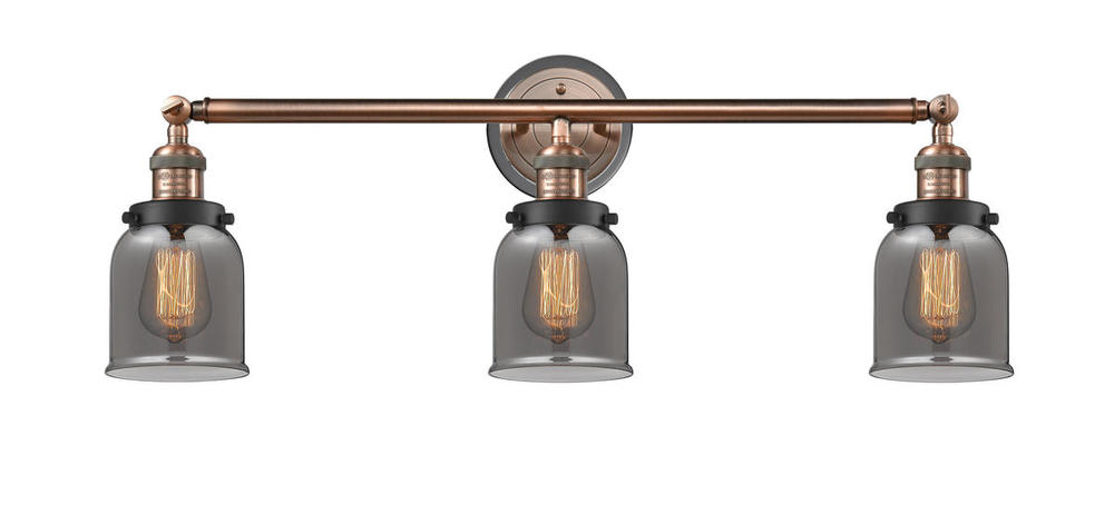 Bell - 3 Light - 30 inch - Antique Copper - Bath Vanity Light