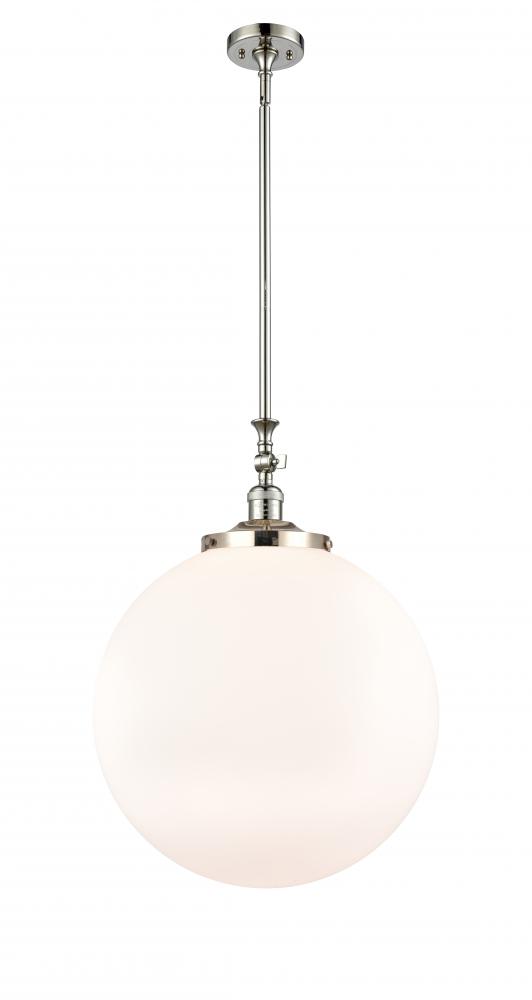 Beacon - 1 Light - 12 inch - Polished Nickel - Stem Hung - Mini Pendant