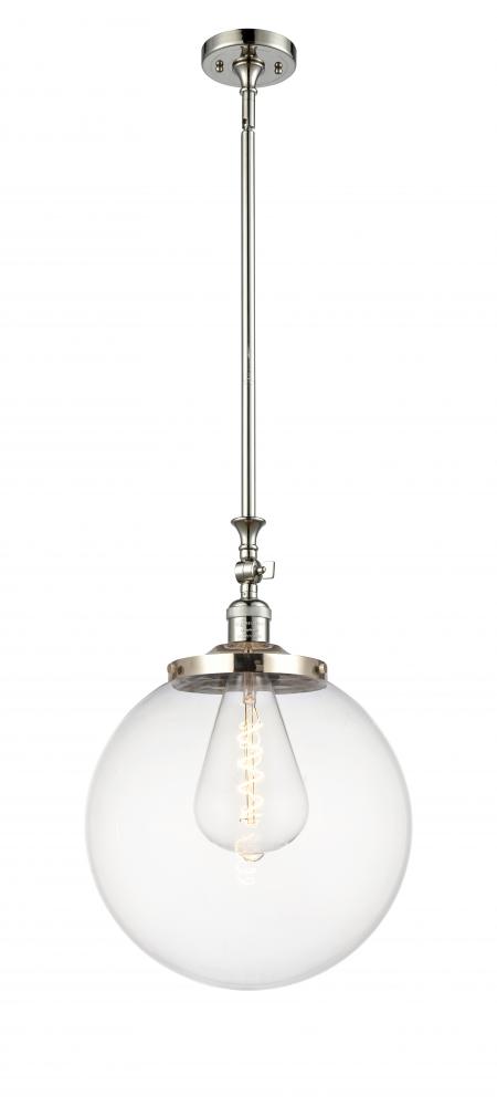 Beacon - 1 Light - 12 inch - Polished Nickel - Stem Hung - Mini Pendant